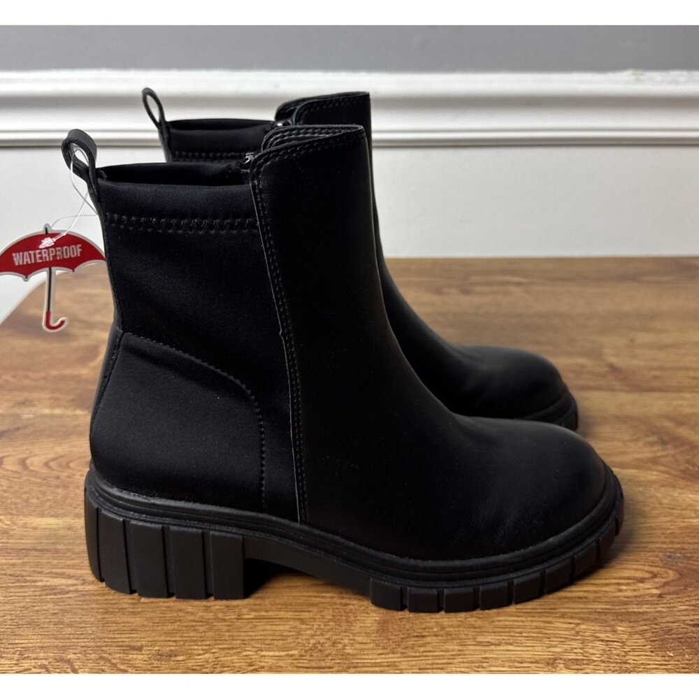 Blondo Prestly Waterproof Ankle Boots, Black Leather, Women's Size 7